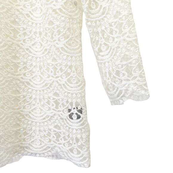 NWT Altar’d State Grace Blouse Sheer Ivory Cream Lace Top Women’s Size Small NEW - Picture 9 of 14